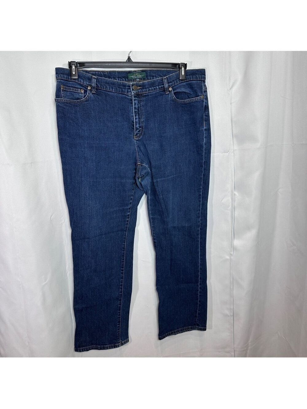 LRL Lauren Jeans Co. Classic Straight Plus Size Blue Jeans - Size 18W